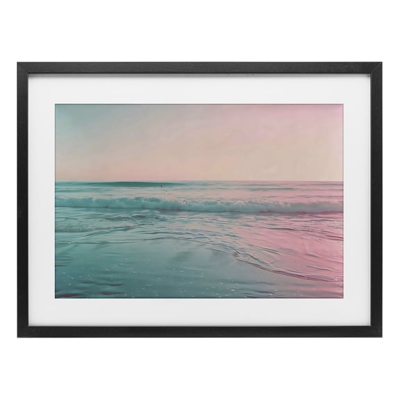 Stupell Industries Coastal Sunset Collision Seascape Black Framed Print Under Glass, 20 x 14, by LSR Design Studio