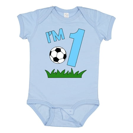 

Inktastic Im One! First Birthday Soccer Gift Baby Boy or Baby Girl Bodysuit