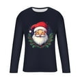 thumbnail image 5 of KeShDi Mens Long Sleeve Tee Shirts Man Fashion Fallow Christmas Printing Round Neck Long Sleeve Blouse Navy 4X, 5 of 5