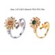 thumbnail image 3 of Guardurnaity Anillo de tamaño ajustable para mujer, anillos abiertos con flores preciosas, regalo de compromiso, accesorios populares elegantes, Ropa, zapatos y accesorios Miscelánea Oro, 3 of 6