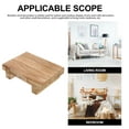 thumbnail image 3 of GETAJGHSD Short Wood Stool Khaki Simple Artware 1Pcs 9.8x7.1x2.8in, 3 of 9