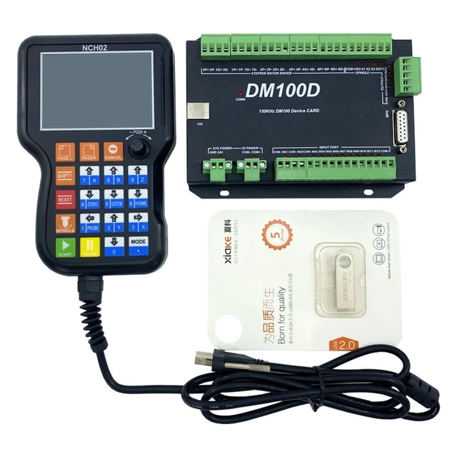 3.4.5Axis CNC engraving machine motion control system NCH02 upgraded version DM100 4Axis 5Axis handheld offline control spot ,Intelligent Pre-Reading Function