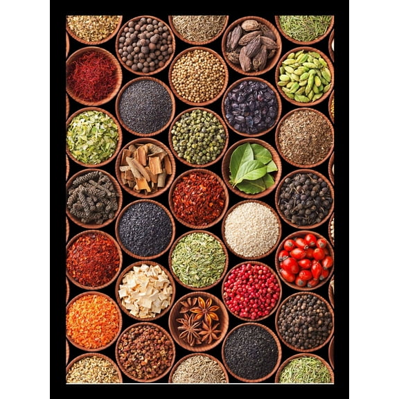 Venice Beach Collection's Colorful Spices Galore 14x18 Framed Print