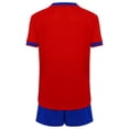 thumbnail image 2 of YiZYiF Kids Boys Football Set Pcs Quick Dry Gradient Jersey And Shortsteam Practice Costume Outdoor Tracksuits Red S, 2 of 7