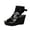 Black, variant on Women's Open Toe Wedge Sandal Booties Heeled Adjustable Buckle Strap Platform Ankle Sandals Summer Beach Party Dress Sandals