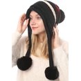 thumbnail image 1 of LinYooLi Bonnet Épais pour Femmes avec Pompons, Chapeau Crâne Tricoté Chaud Doux Doublé Tendance, 1 of 6