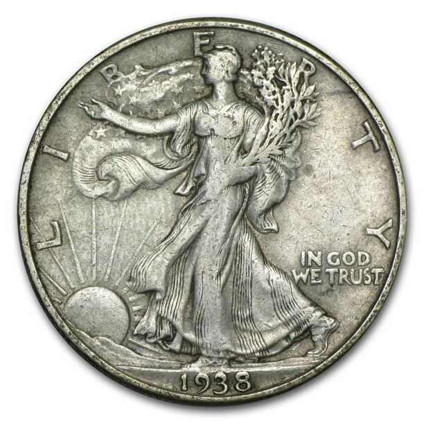 U.S. Mint 1938D Walking Liberty Half Dollar XF