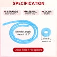 thumbnail image 2 of Uxcell Polymer Clay Beads Spacer 1750 Pcs 5 Strands Round Flat Handmade Bead Spacer for Jewelry Making Sky Blue 0.16 inch, 2 of 5
