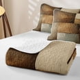 thumbnail image 4 of Homewish Retro Geometric Plaid Twin Quilt Set,Abstract Artwork Twin Coverlet Set,2-Piece, 4 of 7