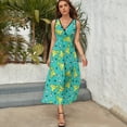 thumbnail image 3 of Margarita Time！ Dress Summer Street Style Bohemia Long Dresses Female Sleeveless Printed Maxi Dress, 3 of 9