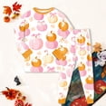 thumbnail image 6 of NOEGOEU Toddler Halloween Pajamas Kids Boys Girls Cute Graphic Long Sleeve Sleepwear Set (Light Yellow,4-5 Years), 6 of 8