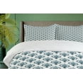thumbnail image 4 of Ambesonne Victorian Duvet Cover Sets, Repetitive Art Damask, 2-King, Cadet Blue Night Blue, 4 of 7