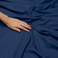 thumbnail image 5 of Ultra Soft 1000 Series Navy Blue 3 Piece California King Duvet Cover Set ( Duvet Cover + 2 Pillowcases ) Zipper Closure Egyptian Cotton Farmhouse Bedding Comforter Cover Set, 5 of 5