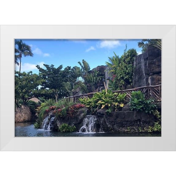 Melanson, Suzanne 24x17 White Modern Wood Framed Museum Art Print Titled - Waterfall Dream