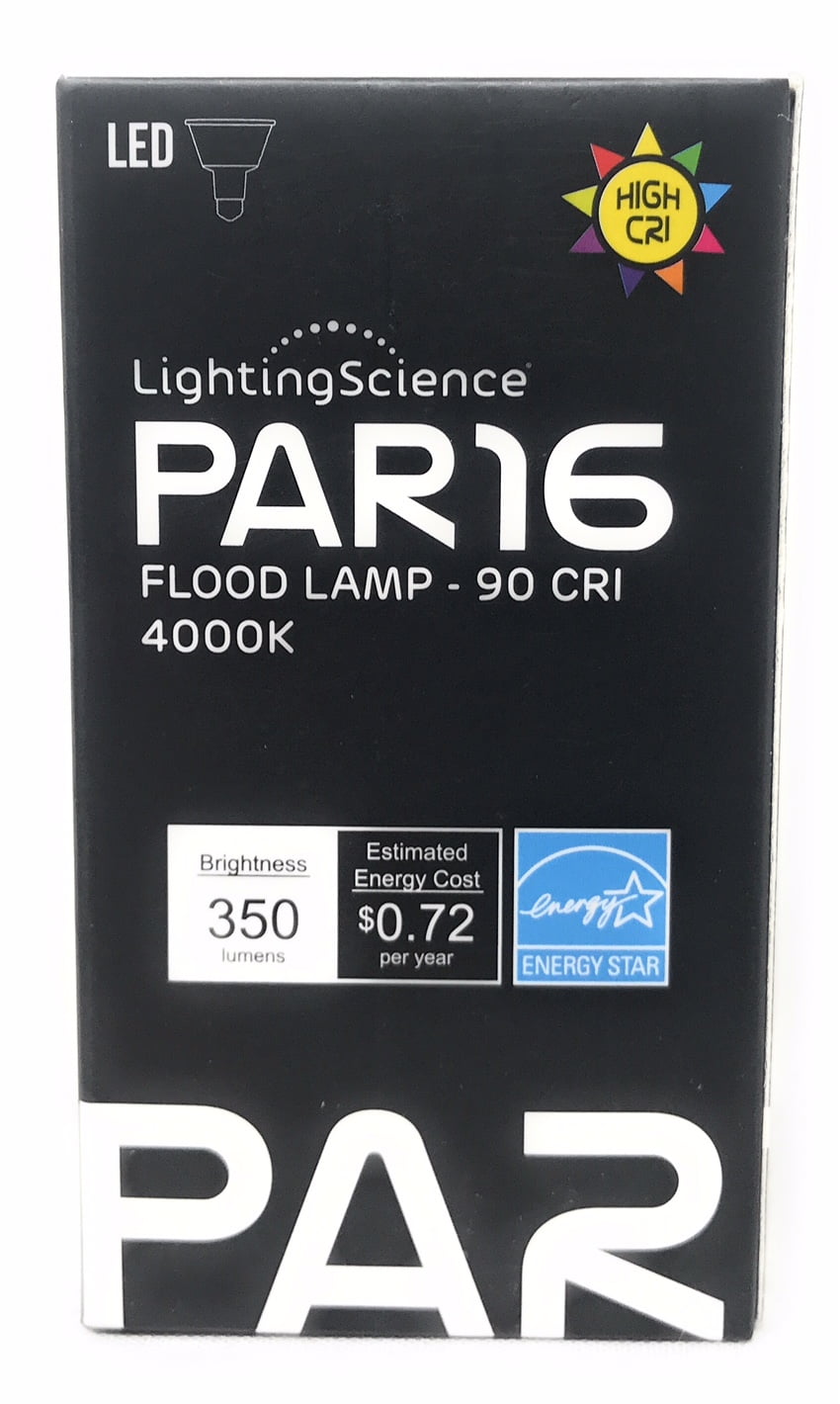 Neutral White Lighting Science FG-02405 35W Equivalent PAR16 E26 Base LED Narrow Flood Light Neutral White Lighting Science FG-02405 35W Equivalent PAR16 E26 Base LED Narrow Flood Light