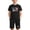 Black, variant on Kids Gray American Flag 4th of July Outfit, Unisex Patriotic T-Shirt and Shorts 2-Piece Set for Kids Boys Girls,Size 5 T