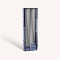 Hyoola 12" Dark Grey Dripless European Made Taper Candles, Unscented Paraffin Wax with Cotton Wicks, 4-Pack
