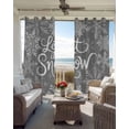 thumbnail image 3 of Snowflakes Blackout Curtains for Bedroom, Thermal Insulated Window Treatment, Grey Snow Winter Retro Abstract Art Grommet Top Blackout Draperies and Drapes for Basement 27.5"x39" 2 Panels, 3 of 8