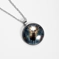 thumbnail image 4 of Christmas Elegant Glass Circular Pendant Necklace for Women - Fashion Jewelry for Women's Necklaces, 4 of 5
