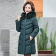 thumbnail image 6 of LYXSSBYX Womens Long Sleeve Dress Hot Sale Clearance Women's Winter Plus Size Mid-Length Slim Padded Jacket Mother's Cotton Coat, 6 of 9