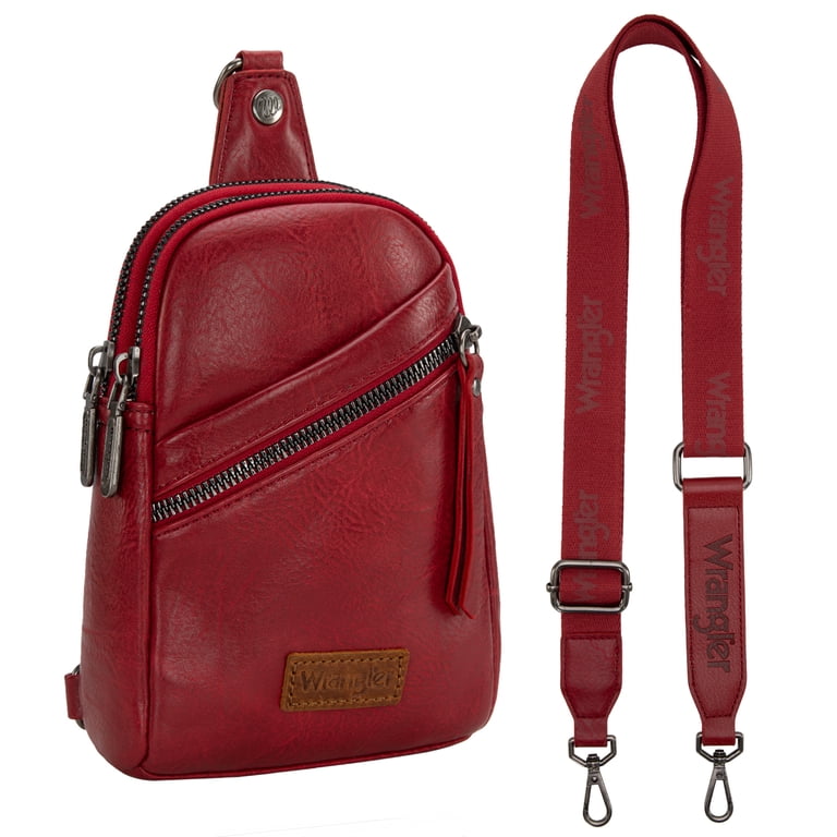 Montana West Wrangler Crossbody Sling Bag, Red photo 3