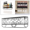 thumbnail image 1 of Estantes para vino en pared con estantes para copas de hierro para colgar estantes para de vino, estantes para decoración del Macarena titular de vino, 1 of 8