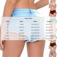 thumbnail image 3 of ROHUUQUE Mini Jean Shorts for Women Cut Off Micro Denim Shorts Hot Pants Summer Olive Green, 3 of 5