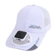 thumbnail image 3 of Gorra de béisbol con ventilador solar, gorra de pesca, gorra de sol para ciclismo, camping y jardinería. Blanco 600MA, 3 of 9