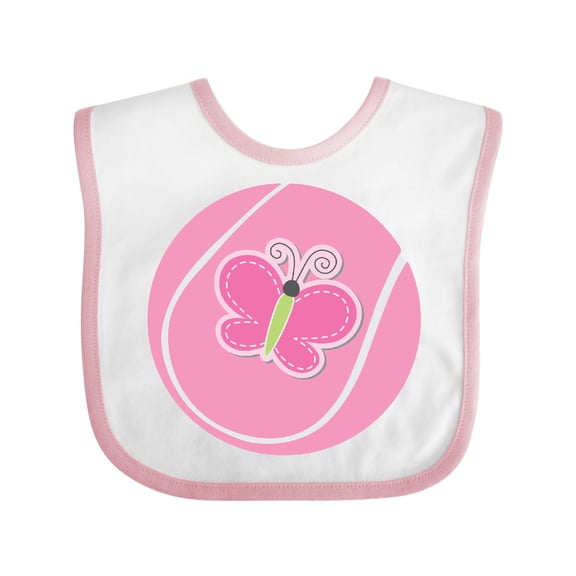 Inktastic Tennis Pink Ball Girls Baby Bib