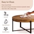 thumbnail image 6 of Shunda K Storage Round Medium Density Fiberboard Coffee Table, Natural, 6 of 6
