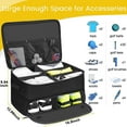 thumbnail image 2 of 2 Layer Golf Trunk Organizer, Waterproof Car Golf Locker with Separate Ventilated Compartment for 2 Pair Shoes, Durable Golf Trunk Storage for Balls, Tees, Clothes, Gloves, Accessories, Golf Gifts, 2 of 7