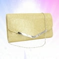 thumbnail image 4 of Sac de Soirée Sac à Main Sac Message de Mariage Pochette Sac à Main Simple Sac à Chaîne pour Femmes Dames (Doré), 4 of 9