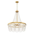thumbnail image 7 of Fiona 4 Light Antique Gold Chandelier with Clear Beads, 7 of 7