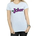 thumbnail image 3 of DC Comics Womens The Joker Text Logo Cotton T-Shirt, 3 of 5