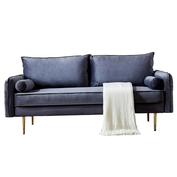 1pc Sofa Comfortable Fashion High End Creative Velour Sofa Couch Sofa For Office Home Gray Walmart Com Walmart Com