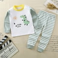 thumbnail image 3 of Mrzhqd Toddler Boys Girls Pajamas Kids Baby Pjã¢ÂÂS Long Sleeve Cute Cartoon Tops Pants Sleepwear Pajamas Outfits Set 2Pcs For 12-18 Months, 3 of 3