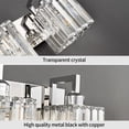 thumbnail image 5 of ZHLWIN Modern Crystal Bathroom Vanity Light, 4 Lights Chrome Modern Crystal Wall Lamp Bathroom, Modern Crystal Vanity Lighting, 5 of 6