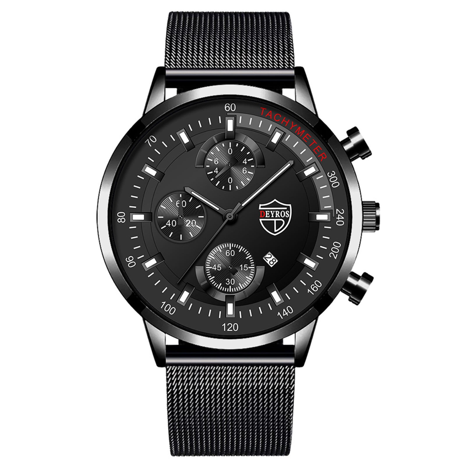 Heiheiup Mens Watches Casual Stainless Steel Analog Quartz Watch Men
