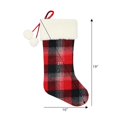 thumbnail image 2 of Holiday time plaid stocking,21 inch, red and black colour, 2 of 4