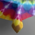 thumbnail image 4 of Colorful Tie Dye Star Mandala Rectangle Tablecloth 60"x120",Waterproof Polyester Rectangle Table Cloth, Wipeable Spillproof Polyester Tablecloth for Dining, Camping, Indoor and Outdoor, 4 of 6