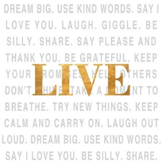 Gold Love Type I (Live) Canvas Art - SD Graphics Studio(24X24)