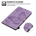 thumbnail image 3 of Dteck Folio Case for Samsung Galaxy Tab S6 Lite 10.4-inch 2020 SM-P610 P615, Embossed Butterfly PU Leather Folio Stand Case with Card Holders Cover, Purple Butterfly, 3 of 6