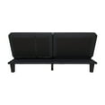 DHP Dexter Futon & Lounger, Convertible Sofa Bed & Couch, Navy Blue
