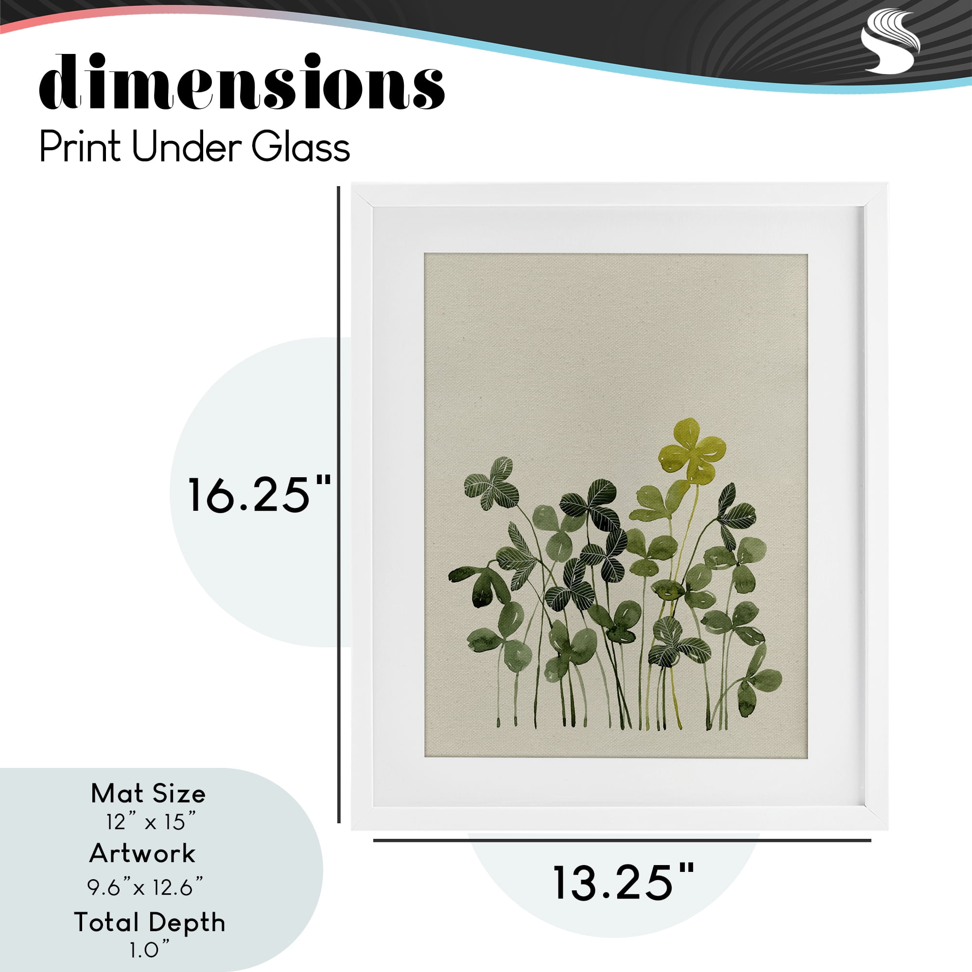Hidden Gems Botanicals White Framed Print Under Glass, design by Grace Popp