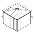 thumbnail image 4 of Palram - Canopia Ledro 10' x 10' Enclosed Gazebo - Gray/Clear with screen doors, 4 of 14