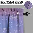 thumbnail image 3 of Kitchen Curtains 36 Inch Short - 3 Panel Set, Rod Pocket Window Curtain, 100% Polyester for Farmhouse, Cafe, Kitchen, Living Room, Bedroom, Galaxy & Space-Themed Design, Easy Wash, 3 of 4