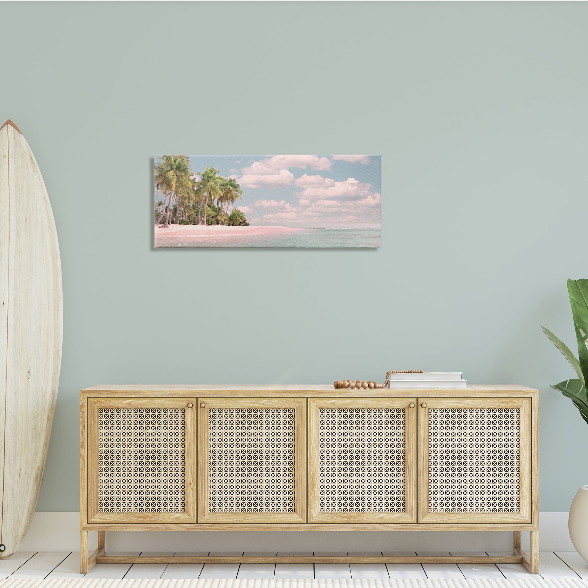 Stupell Industries Clear Water Tropical Beach Coast Sun Bleached Photography, 40 x 17, Design by Mike Calascibetta