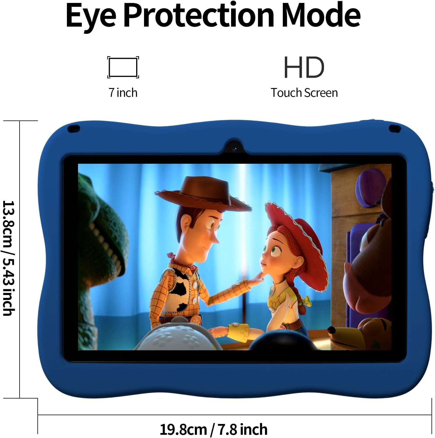 Kids Tablet,Android Toddler Tablet, 128GB Storage, Dual Camera, Shockproof Case, Parental Control Tablets Support