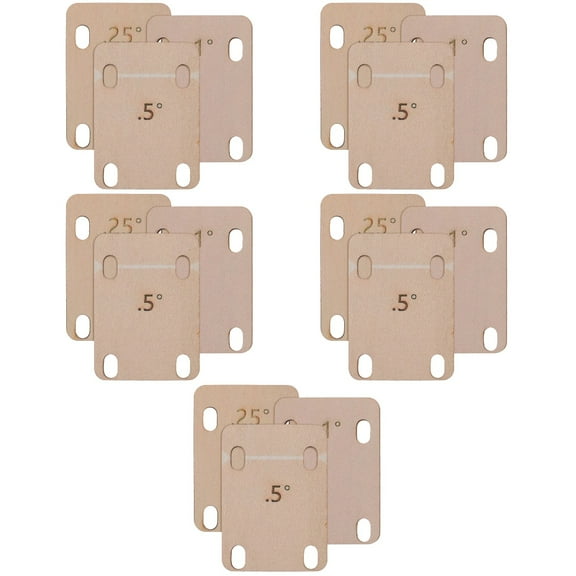 Hemoton 15 pcs  Guitar Spacers Guitar Neck Shims Replacement Shims for Guitar Bass Neck Repair