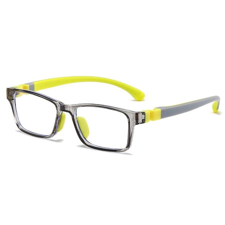 Children Boys Girls Online Classes Portable Eye Protection Ultra Light Frame Kids Glasses Anti-blue Light Comfortable Eyeglasses GREY